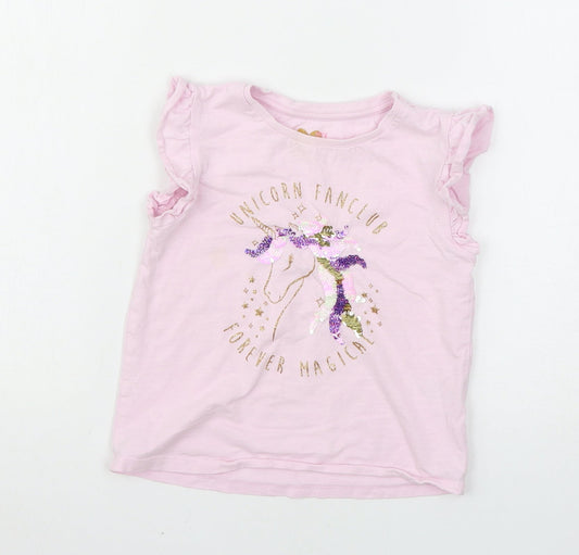 Matalan Girls Pink   Basic T-Shirt Size 5 Years