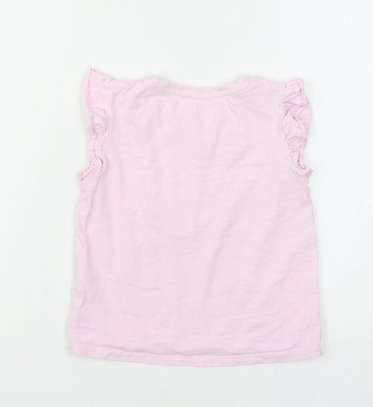 Matalan Girls Pink   Basic T-Shirt Size 5 Years