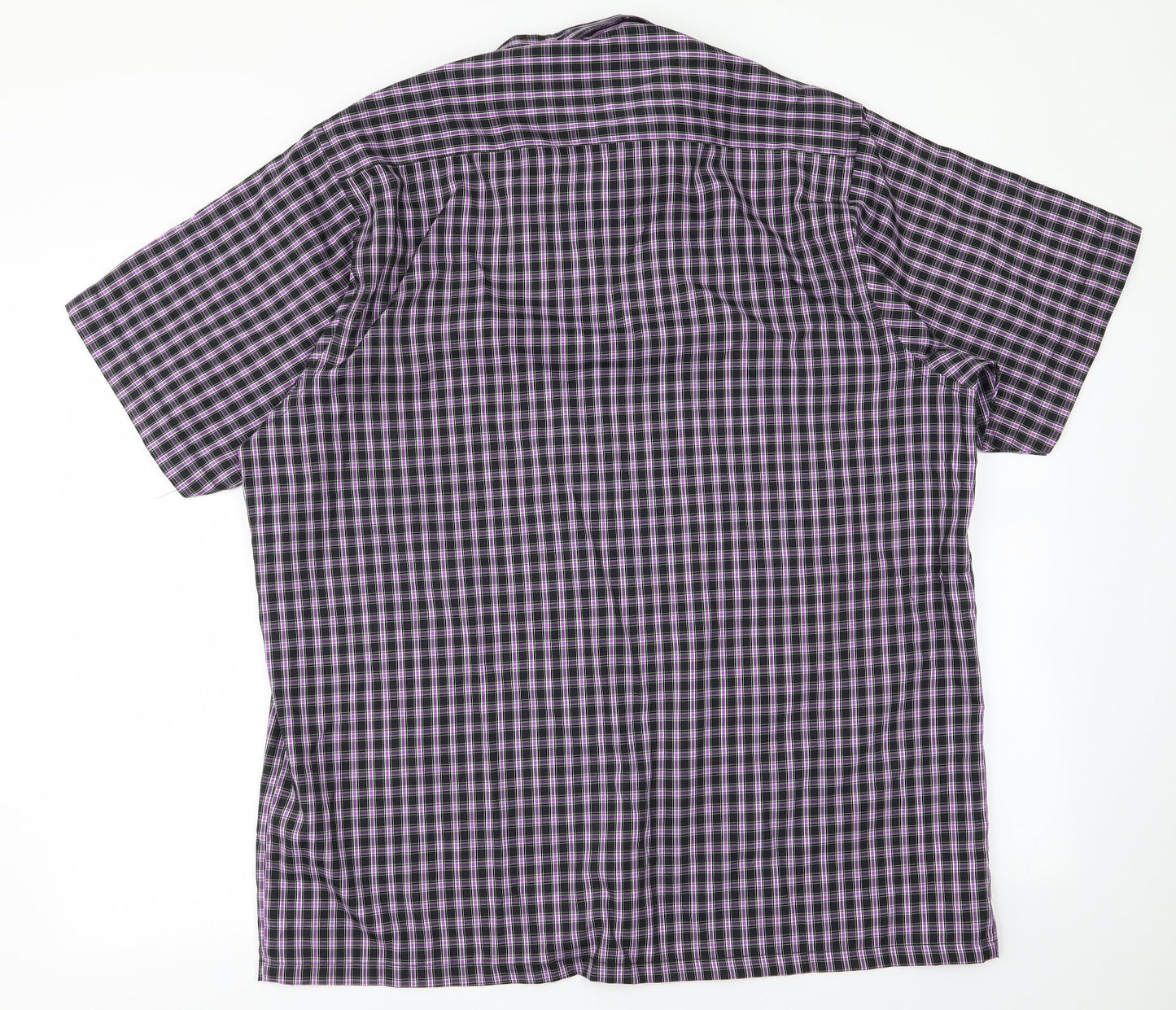 Preworn Mens Purple Check   Button-Up Size XL