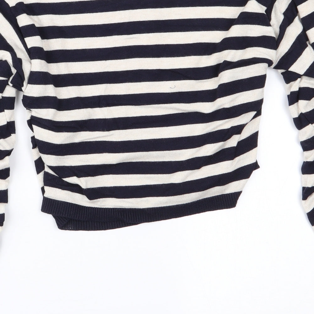 Only Womens Blue Striped  Pullover Jumper Size XS