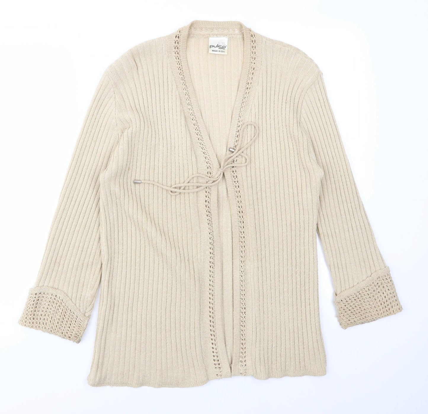 Pulse Womens Beige   Shrug Jumper Size L
