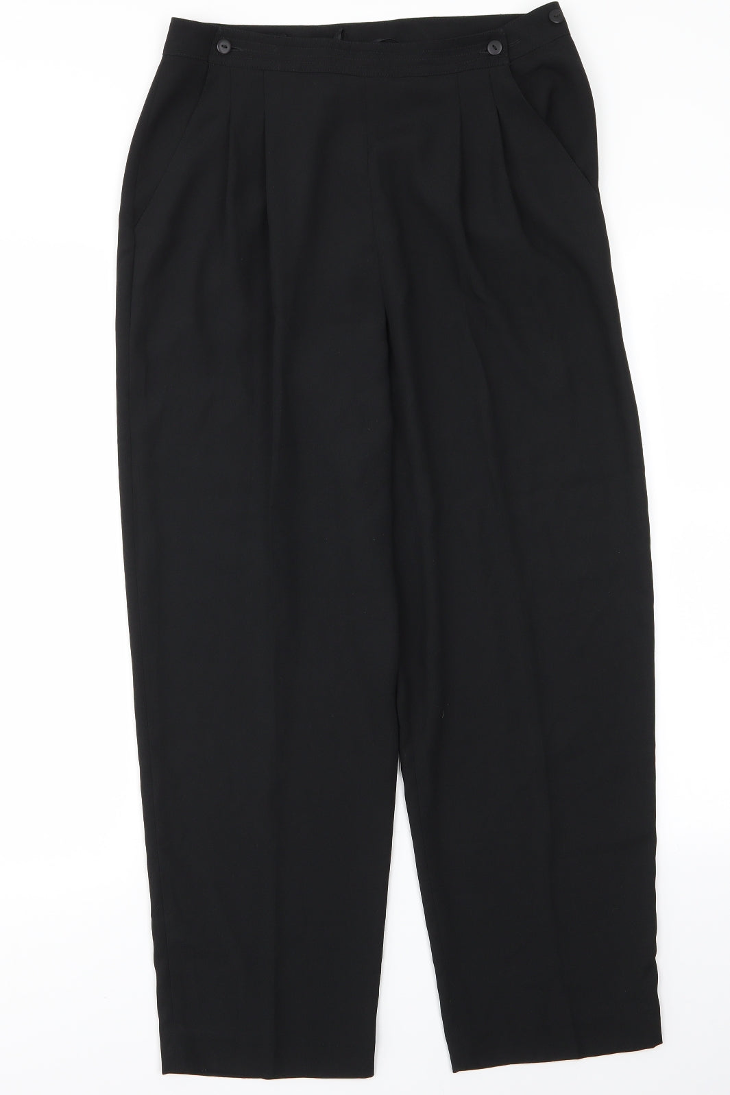 Frank Usher Womens Black   Trousers  Size 12 L25.5 in