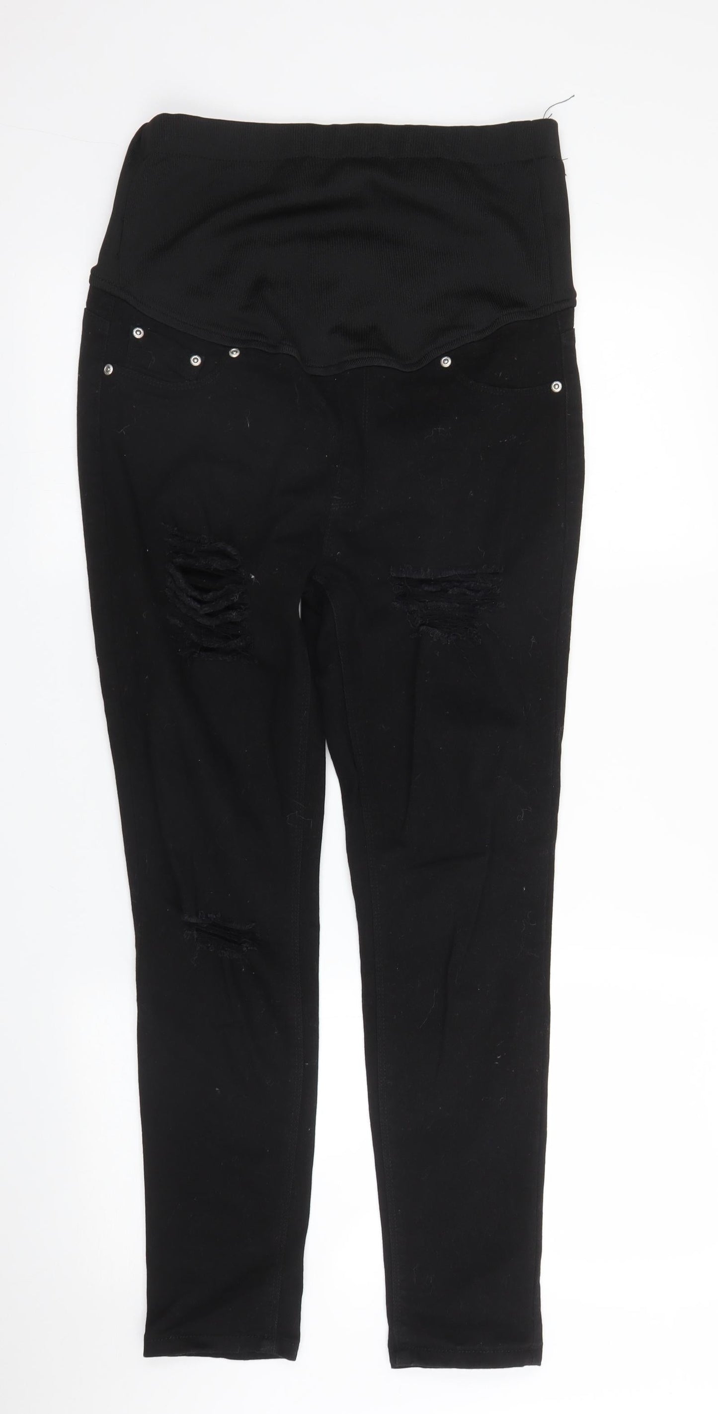 Boohoo Womens Black  Denim Skinny Jeans Size 10 L27 in
