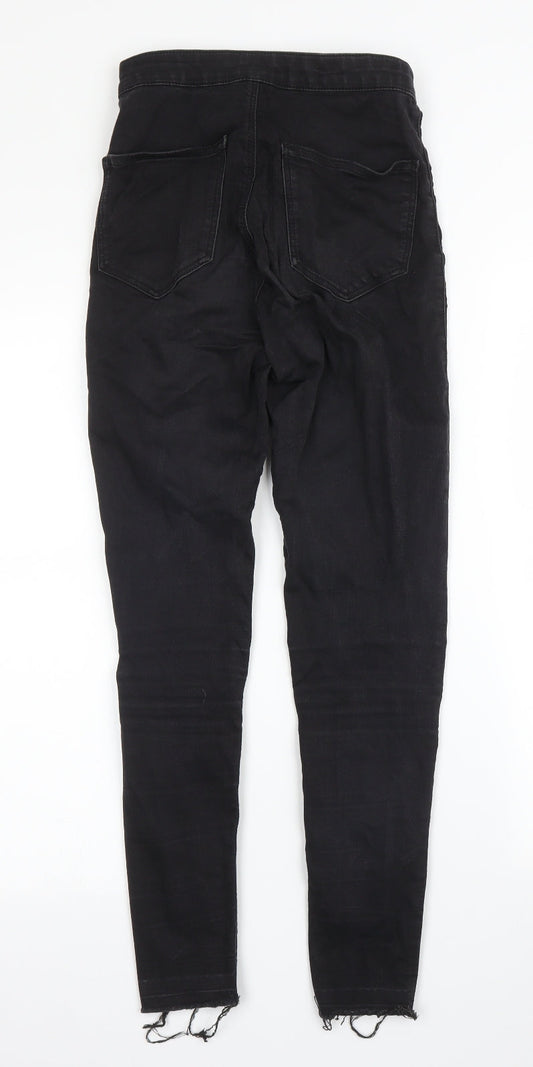 Topshop Womens Black  Denim Skinny Jeans Size 24 in L27 in