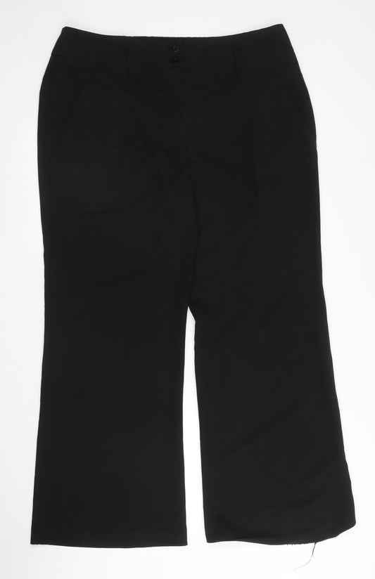South Womens Black   Trousers  Size 18 L29 in