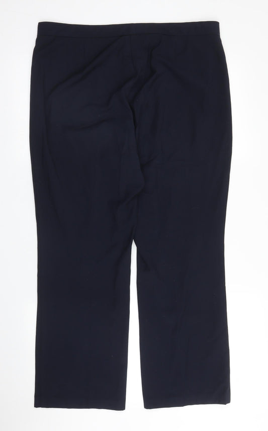 M&S Womens Blue   Trousers  Size 14 L25 in