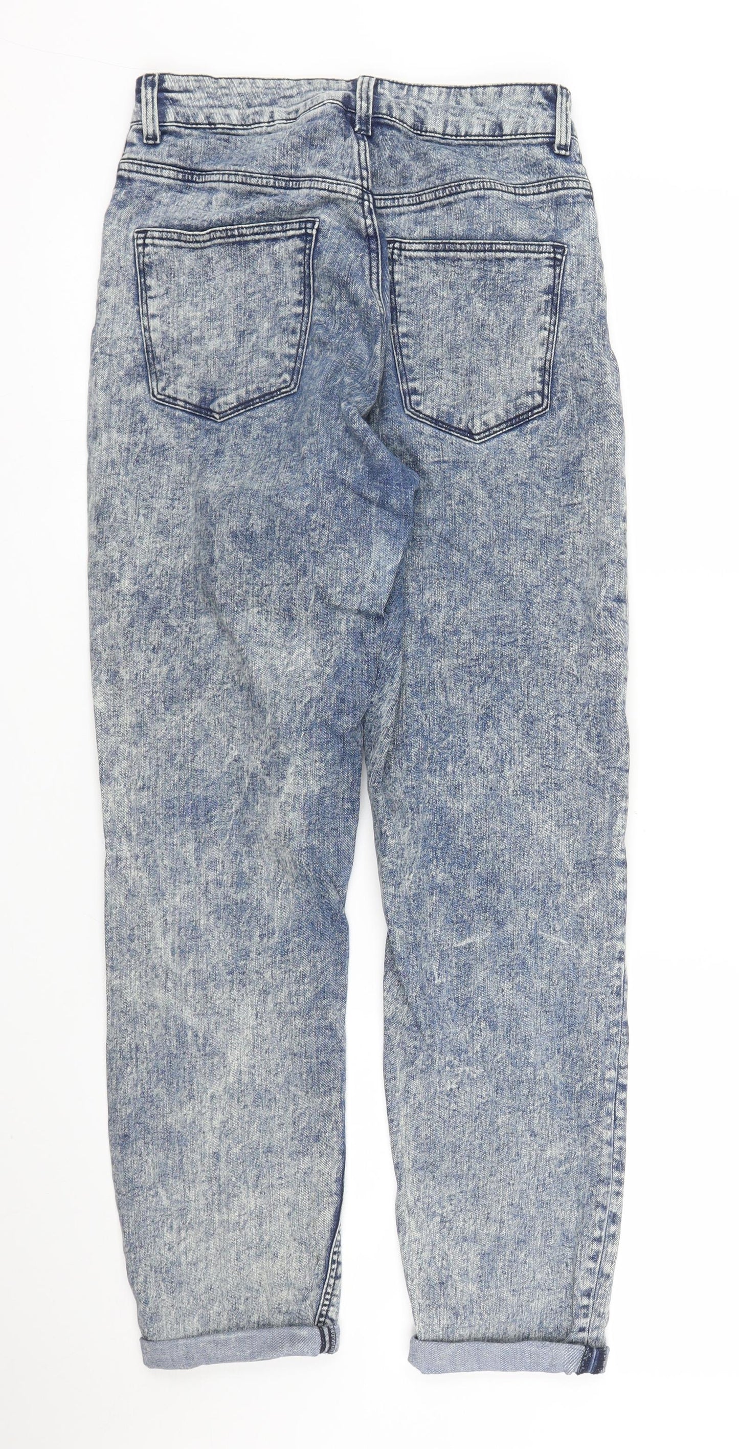 H&M Womens Blue  Denim Mom Jeans Size 6 L27 in