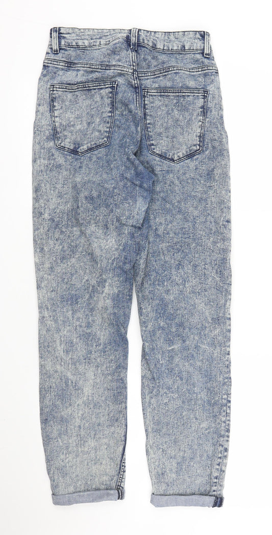 H&M Womens Blue  Denim Mom Jeans Size 6 L27 in