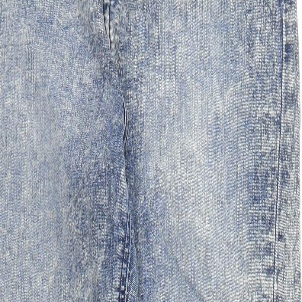H&M Womens Blue  Denim Mom Jeans Size 6 L27 in