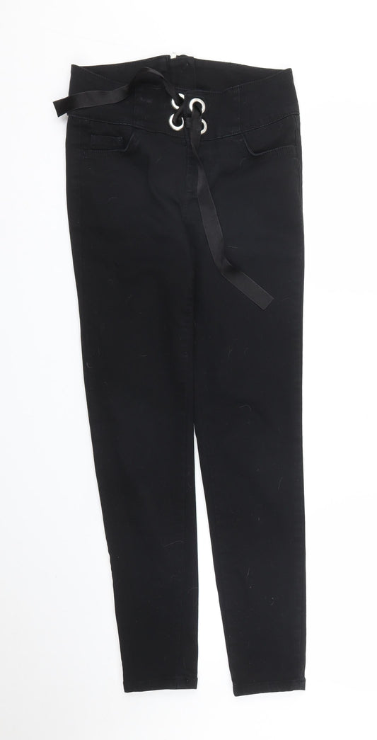 Very Womens Black   Carrot Trousers Size 8 L25 in