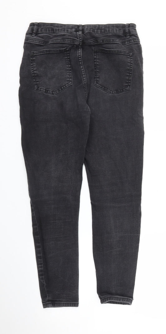 Denim 365 Womens Black  Denim Skinny Jeans Size 12 L23 in