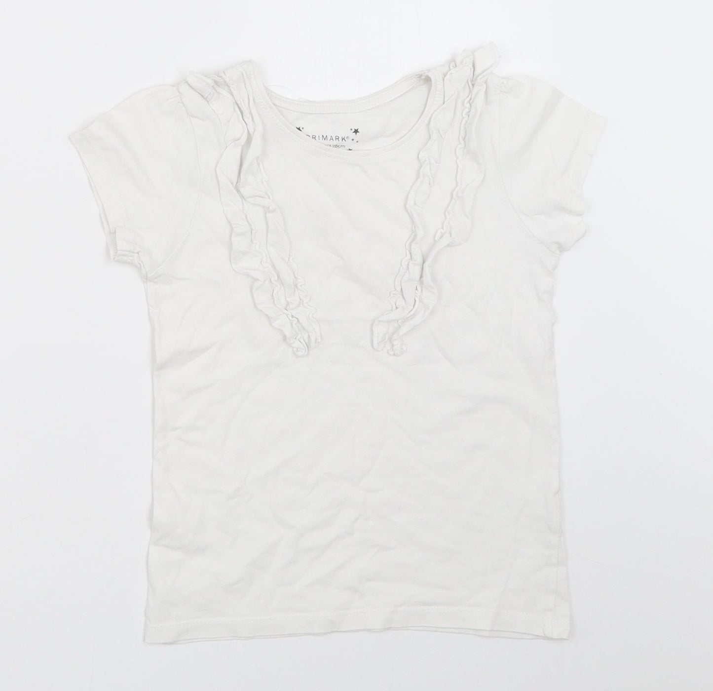 Primark Girls White   Basic T-Shirt Size 7-8 Years