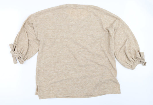 Mango Womens Beige   Pullover Jumper Size S