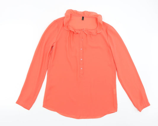 Benetton Womens Orange   Basic Blouse Size S