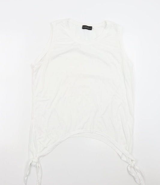 Hequ Womens White   Basic Blouse Size 2XL