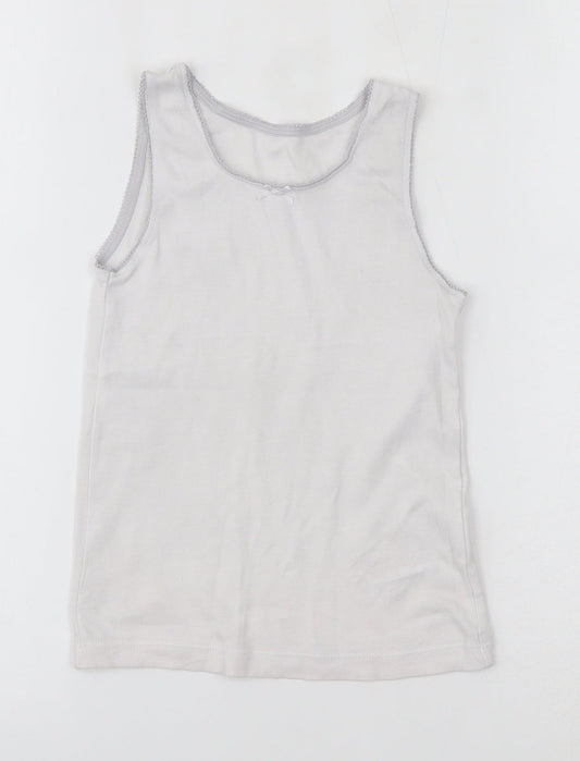 Debenhams Girls White   Basic Tank Size 5-6 Years