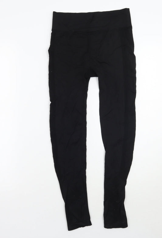 Workout Womens Black   Capri Leggings Size 12 L24.5 in