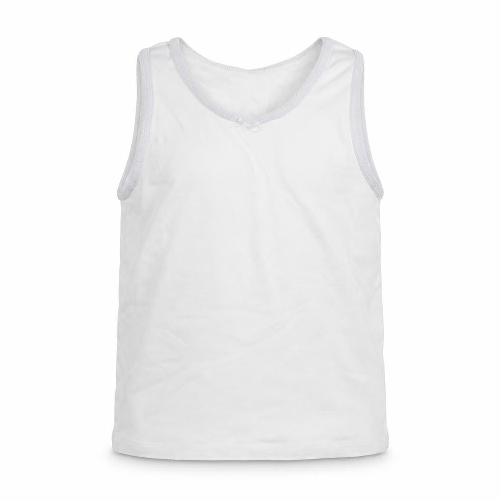 Nutmeg Boys White   Basic Tank Size 7-8 Years