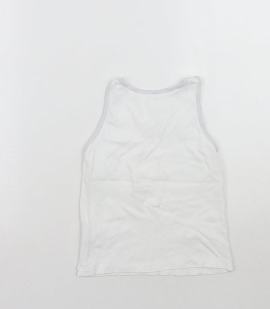 Nutmeg Boys White   Basic Tank Size 7-8 Years