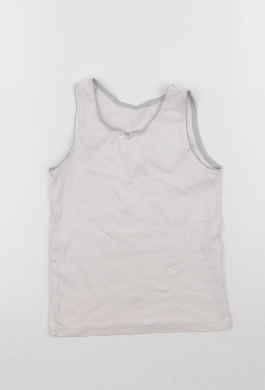 Debenhams Girls White   Basic Tank Size 5-6 Years
