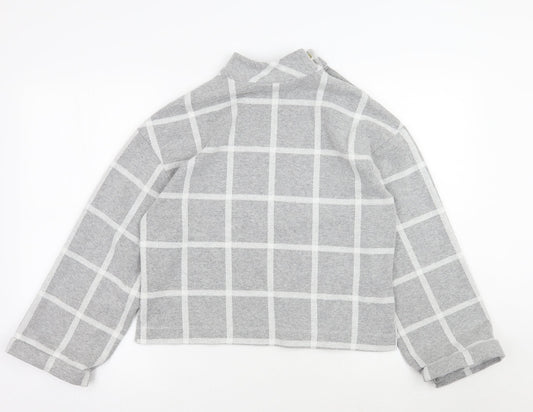 River Island Womens Grey Check  Pullover Jumper Size 10