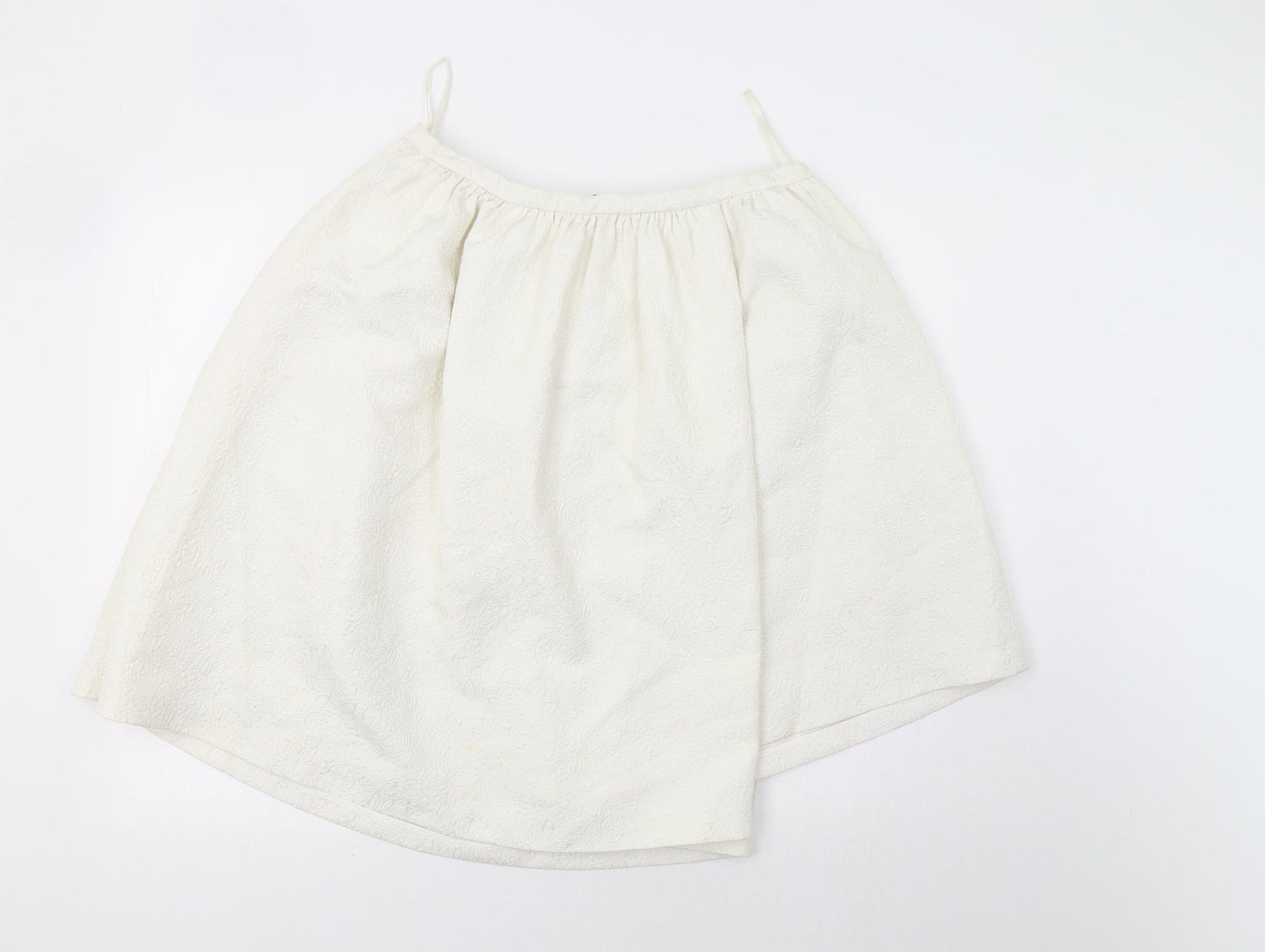 Topshop Womens Ivory Floral  A-Line Skirt Size 14