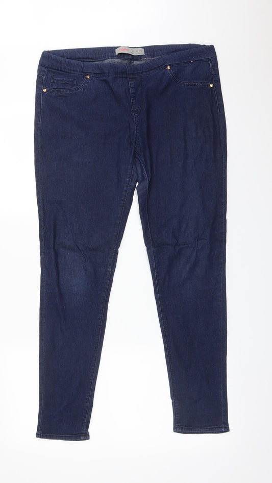 DENIM CO Womens Blue   Jegging Jeans Size 14 L28 in