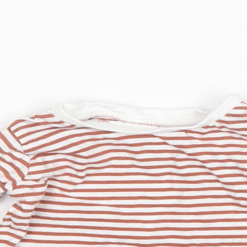Matalan Girls Multicoloured Striped  Basic T-Shirt Size 0-3 Months