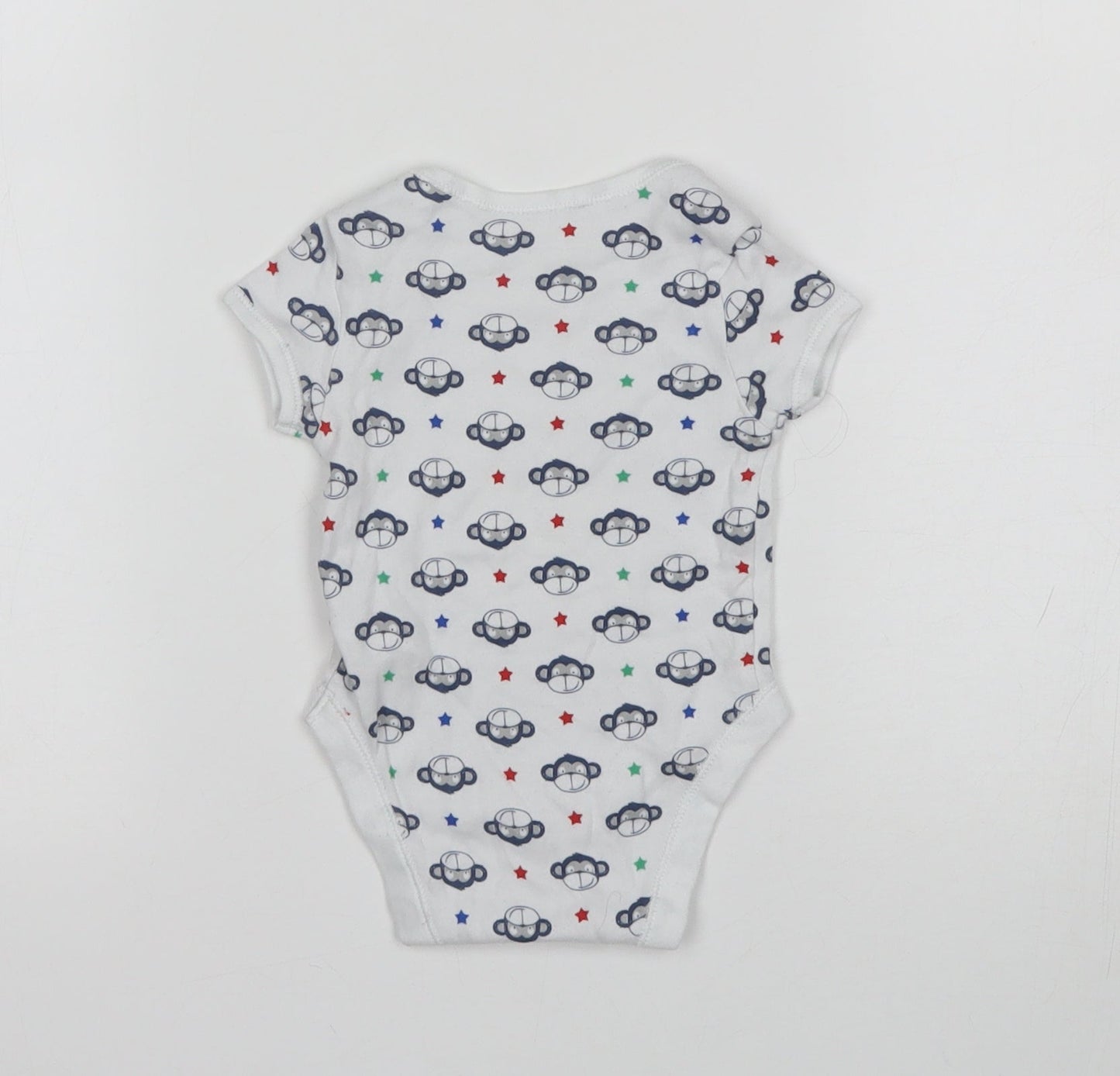 Primark Boys Multicoloured Animal Print  Leotard One-Piece Size 0-3 Months  - Monkey