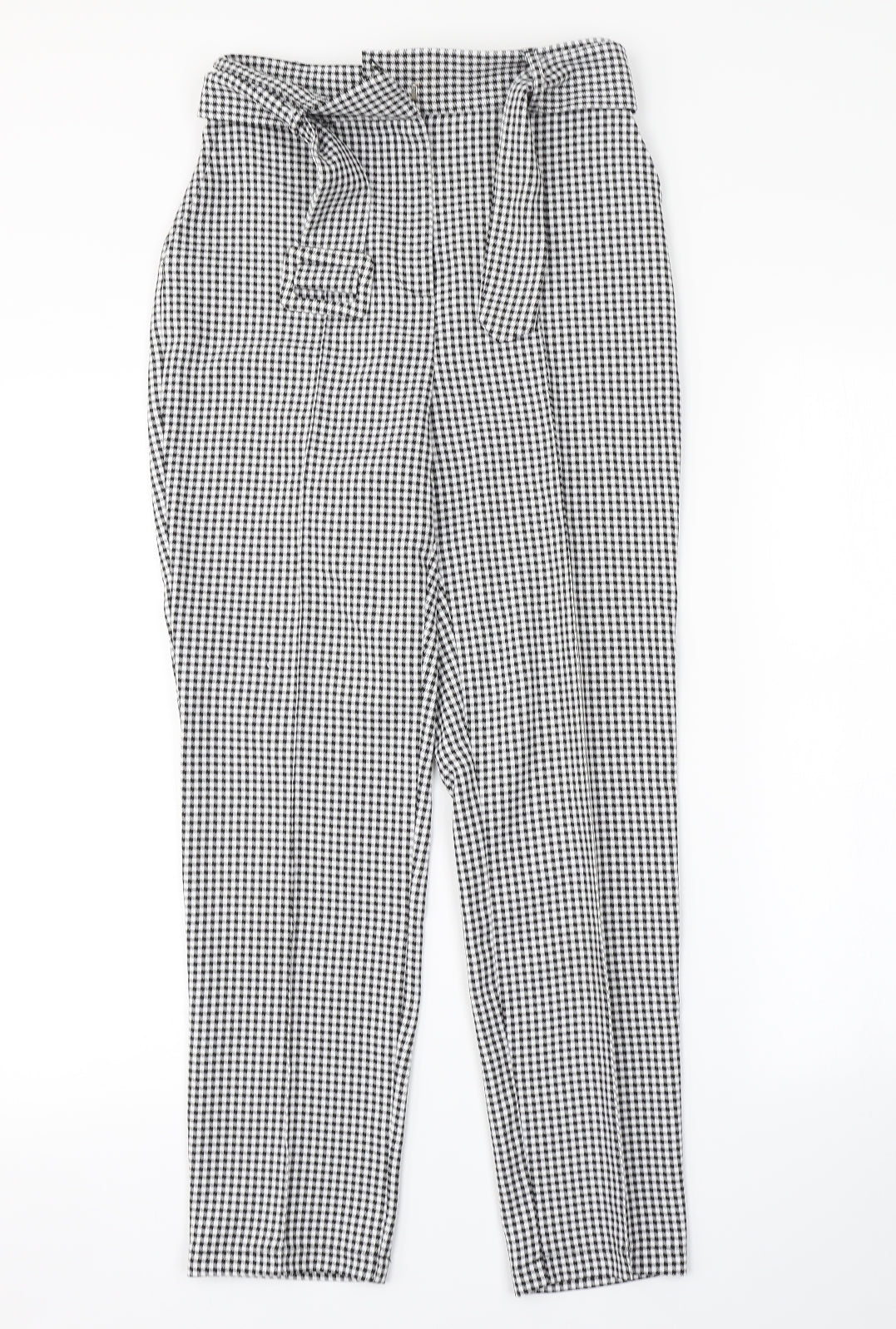 ASOS Womens White Check  Trousers  Size 8 L27 in