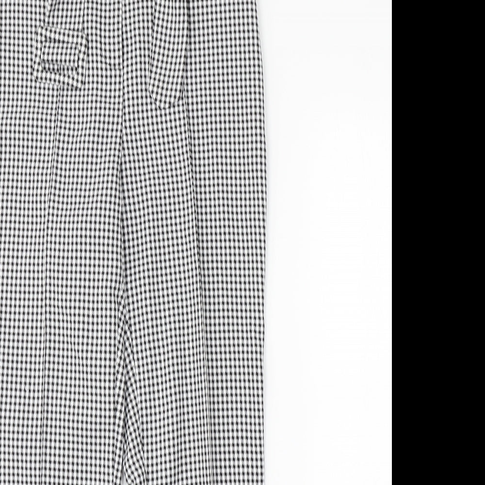 ASOS Womens White Check  Trousers  Size 8 L27 in