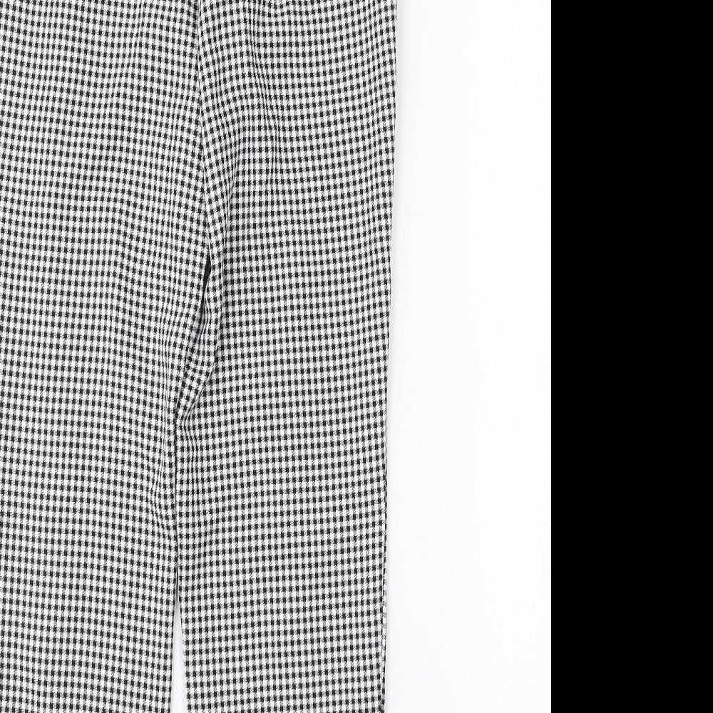 ASOS Womens White Check  Trousers  Size 8 L27 in