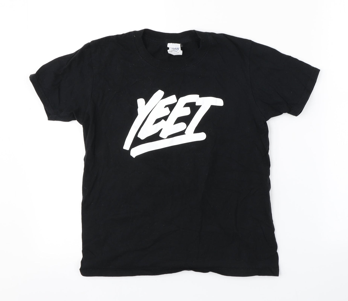 Preworn Boys Black   Basic T-Shirt Size L