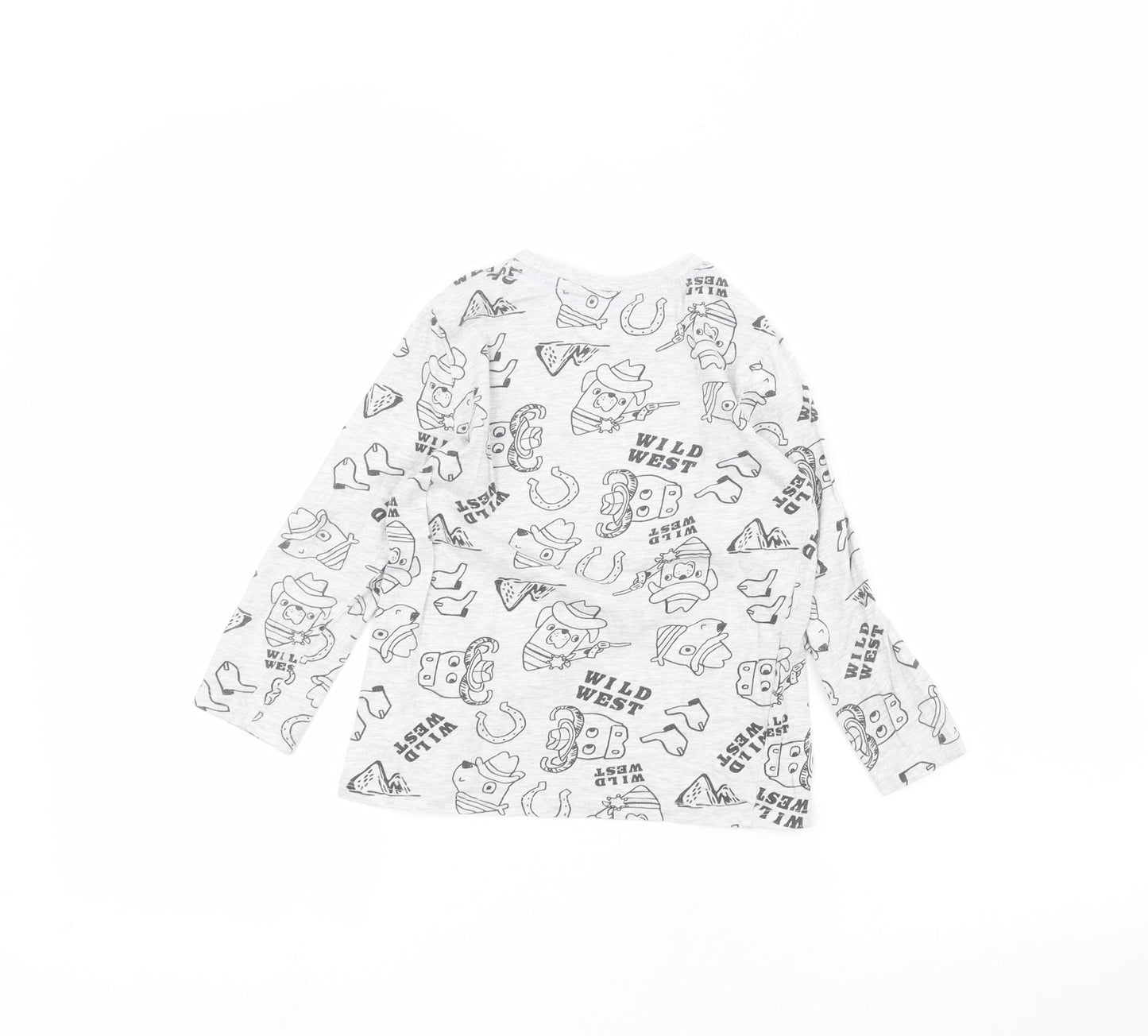 little kids Boys Grey   Basic T-Shirt Size 6 Years
