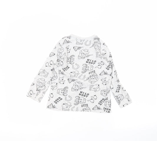 little kids Boys Grey   Basic T-Shirt Size 6 Years