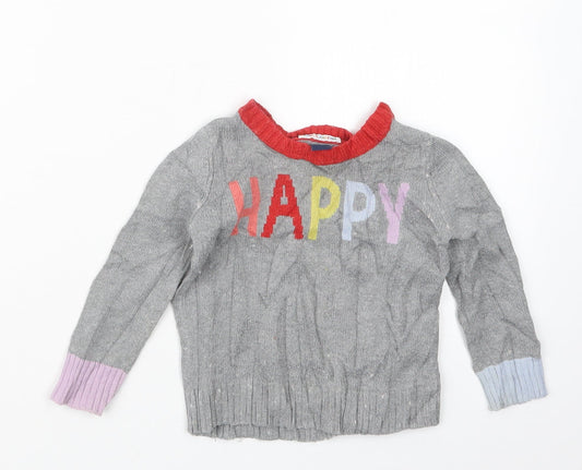 Gap Girls Grey  Knit Pullover Jumper Size 18-24 Months