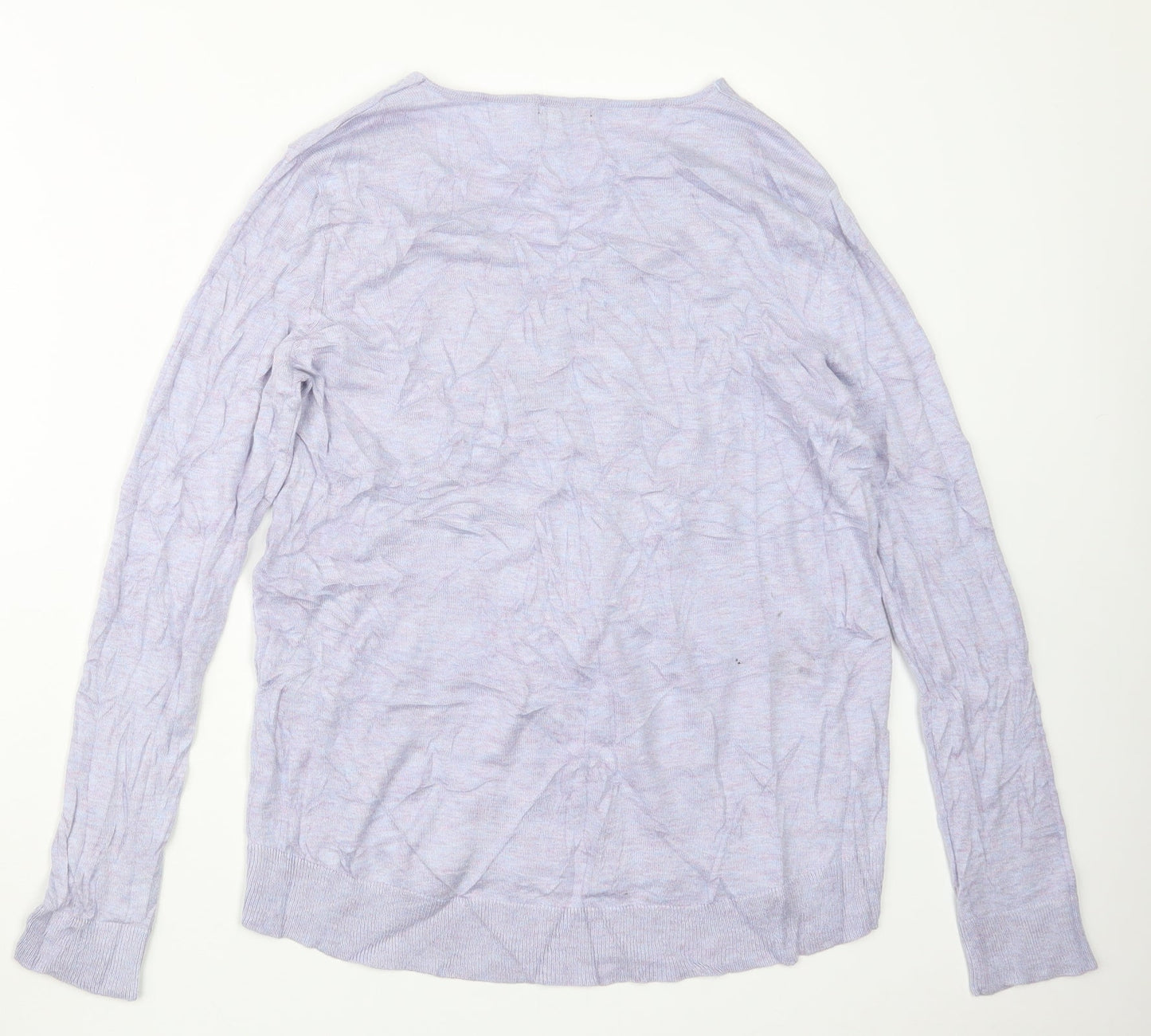M&Co Womens Purple  Knit Pullover Jumper Size 14