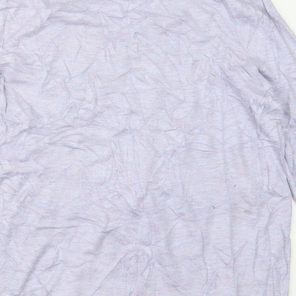M&Co Womens Purple  Knit Pullover Jumper Size 14