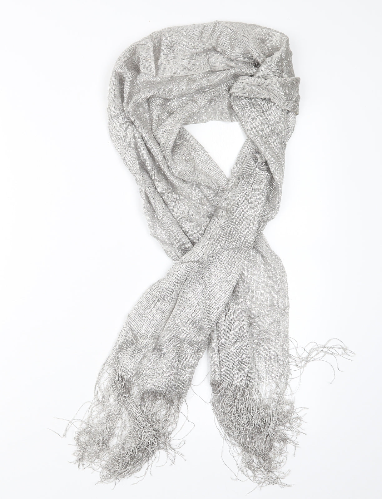Preworn Womens Silver    Scarf