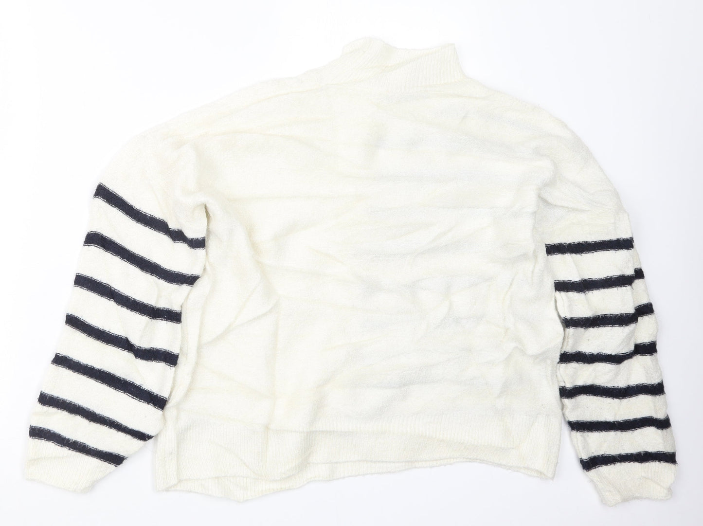 Marks and Spencer Womens White  Knit Pullover Jumper Size S
