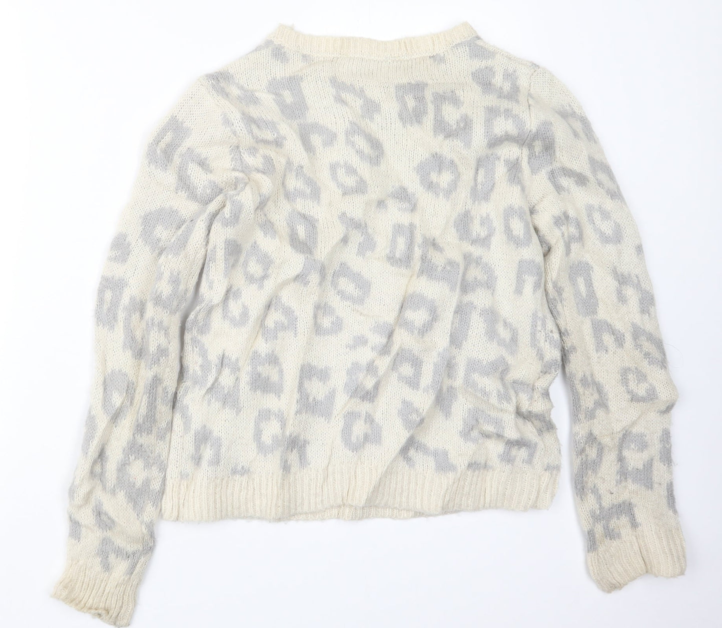 Dorothy Perkins Womens White  Knit Pullover Jumper Size 10