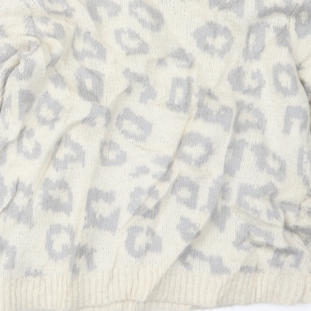 Dorothy Perkins Womens White  Knit Pullover Jumper Size 10