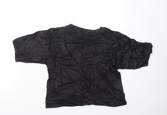 Light Before Dark Womens Black   Cropped T-Shirt Size XS