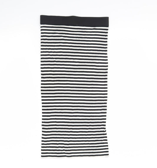 Miss Selfridge Womens White Striped  Flare Skirt Size 10