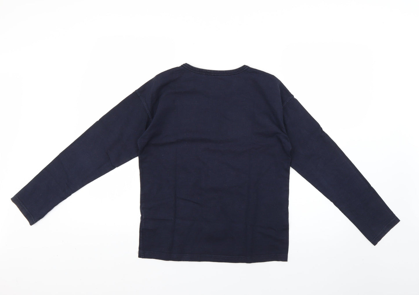 Preworn Boys Black Solid   Pyjama Top Size 12-13 Years