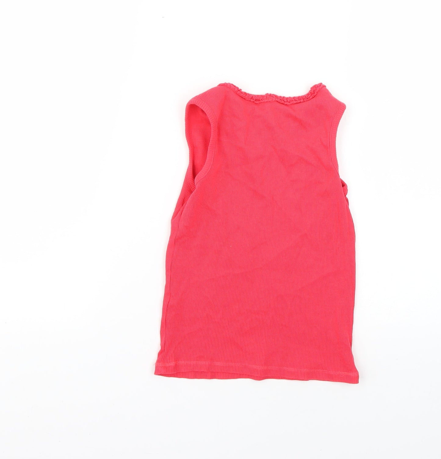 George Girls Red   Basic T-Shirt Size 5-6 Years