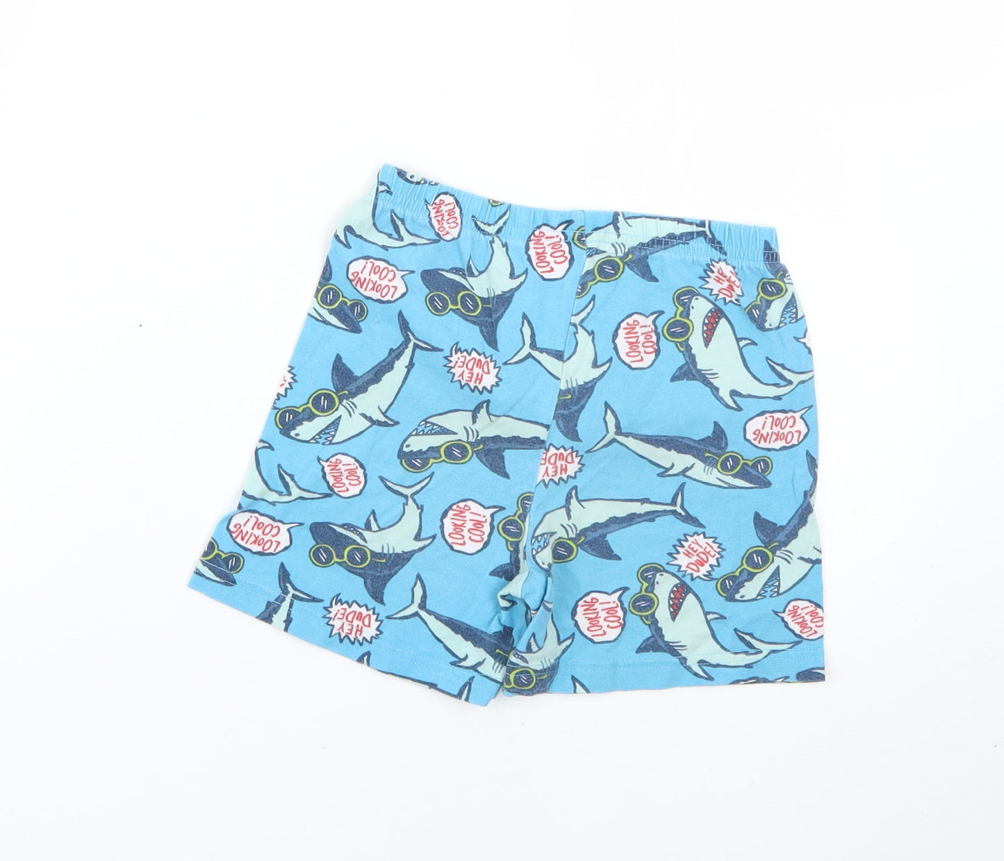 Nutmeg Boys Blue Geometric  Sweat Shorts Size 5-6 Years