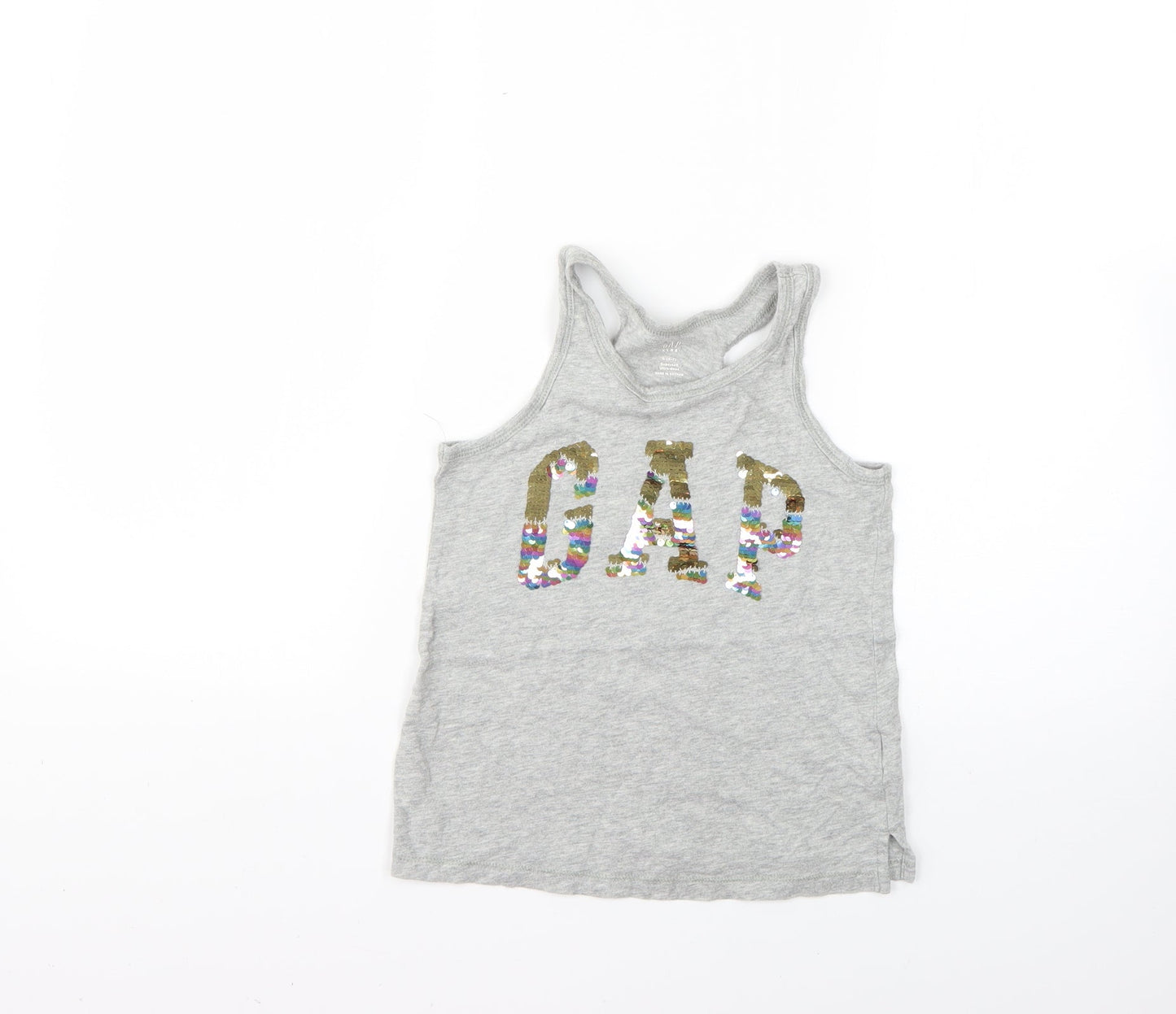 Gap Girls Grey   Basic T-Shirt Size 6-7 Years