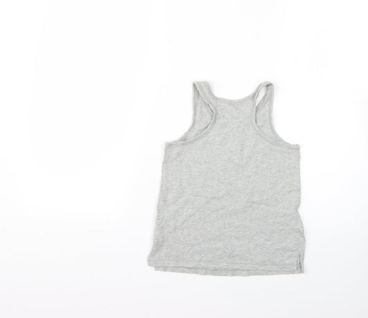 Gap Girls Grey   Basic T-Shirt Size 6-7 Years