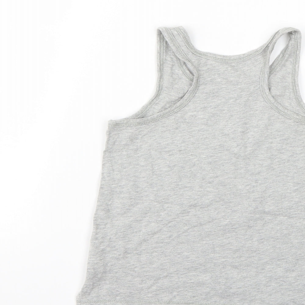 Gap Girls Grey   Basic T-Shirt Size 6-7 Years